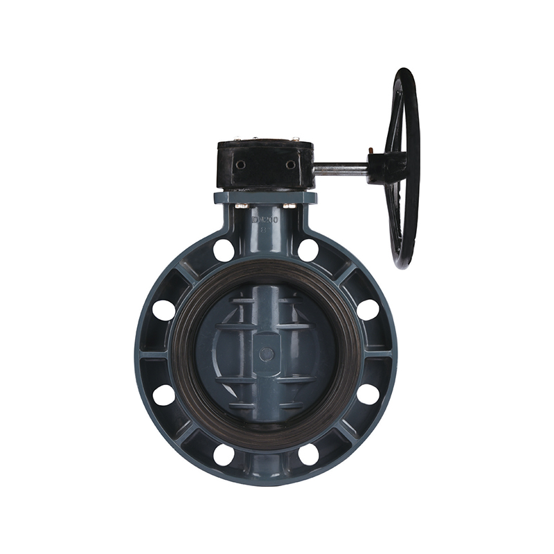 SCH8O/DIN UPVC/CPVC Gear Butterfly Valve